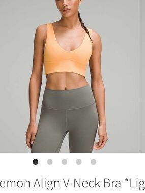 Lululemon align v neck bra mango dream